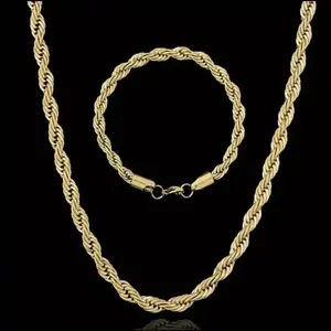 Meraki Classic knot necklace and bracelet set, suitable for men and women to wear, elegant design, versatile gift