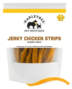 Jerky Chicken Strips - 100% Homemade Organic Dog Treats - Ideal for Dogs - No Preservatives or Artificial Ingredients