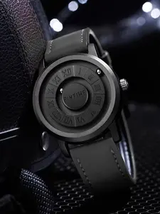 Men's Quartz Watch, Multifunctional Watch, Magnetic Floating Design, Waterproof Silicone Strap, Analog-Digital Face, Casual Style, All Seasons