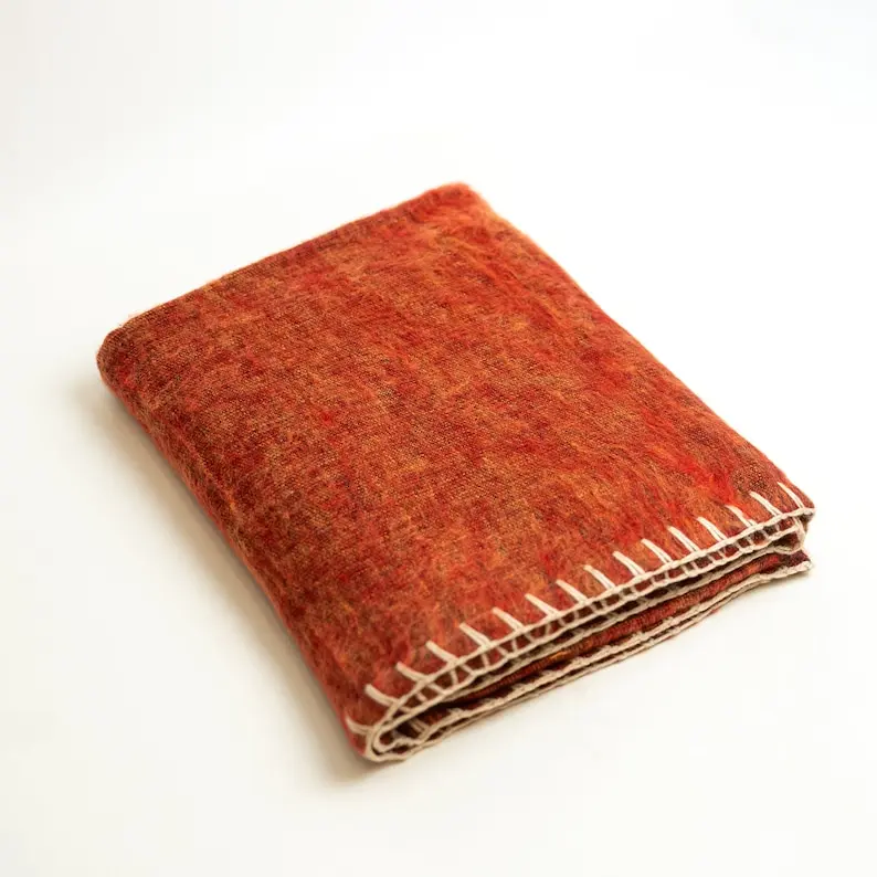 Wool Blanket / Extra Soft Yak Wool Knitted Blanket / Throw Travel / Lap Blanket / Handmade blanket