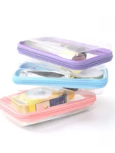 Travel Storage Bag Set, Washable Cosmetic Organizer, Zipper Pouches, Portable Stationery Box, Casual Style, All Seasons Use, Travel Essentials, Travel Organization Pouch, Makeup Organizer Pouch