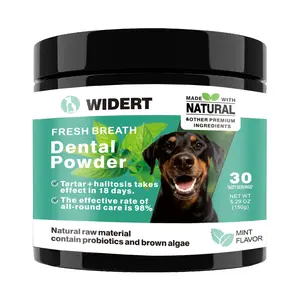 WIDERT Fresh Breath Dental Powder, For Dogs, Mint, 5.29 oz (150 g)