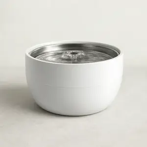 Mizusu Pet Fountain 3L Automatic Circulating Water Dispenser for Cats & Dogs Quiet Pump LED Night Light 4 Stage Filter Stainless Steel Bowl