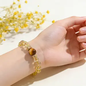Yellow Crystal Bracelet for Increasing Wealth Luck Energy
