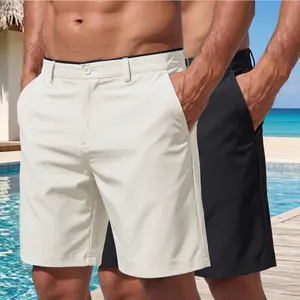2-pack — Men’s casual shorts, new for summer—fashionable, versatile mid-length shorts with soft, comfortable fabric, suitable for leisure, the beach, and everyday wear.