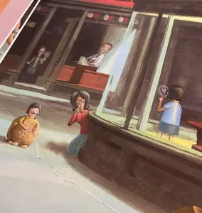 A Classic With Cheese High Quality Canvas Print 24" x 15.75" Nighthawks Fanart Modern Home Decoration Artistic Bob's Burgers Inspired Whimsy