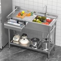 47" Sink with Left Drainboard