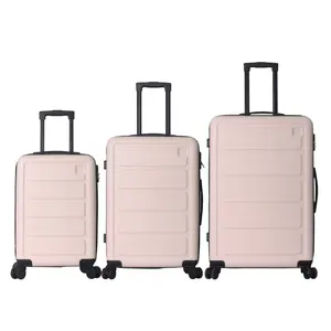 ABS Hardshell 3 Piece Suitcase Set Durable Lightweight Travel Luggage with Spinner Wheels