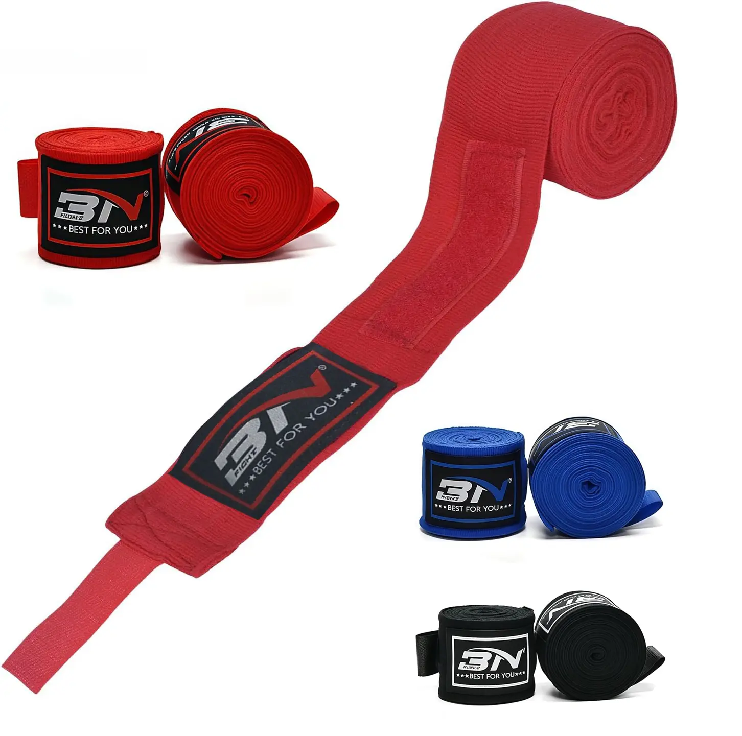 Professional Boxing Handwraps - 196in Extended 5m Length Cotton Elastic Bandages with Longevity, Comfortable Training Boxing Equipment for Men/Women (Pair), Boxing Equipment For Training, 196 Inches