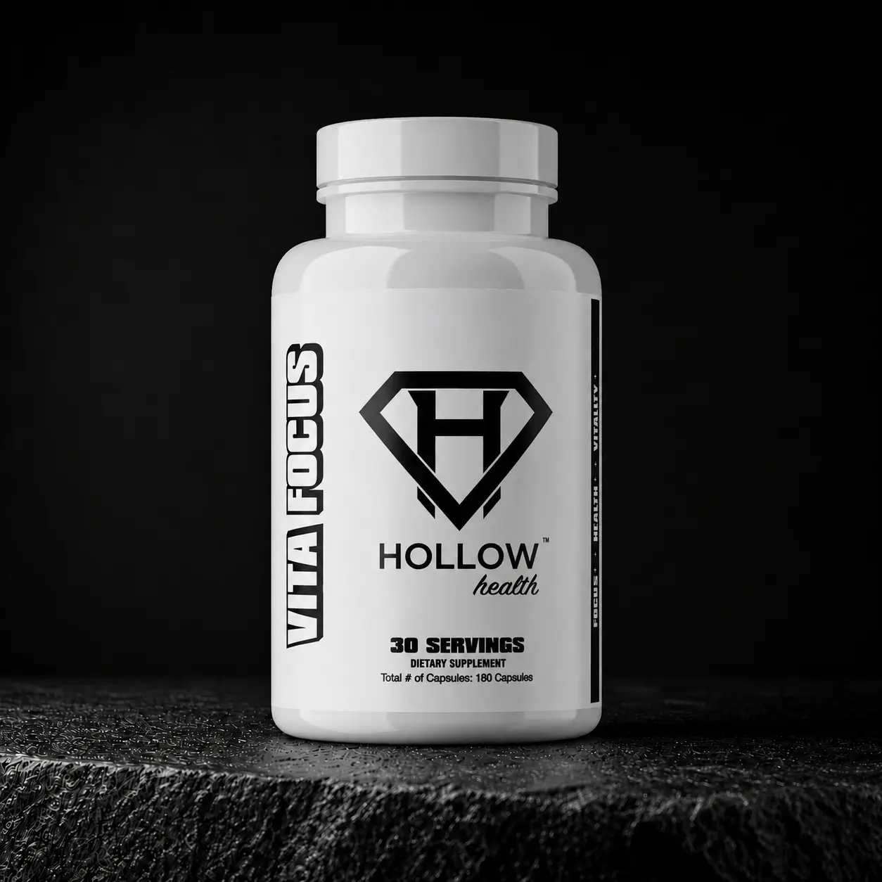 Hollow Health Vita Focus Ultimate Multivitamin for Total Mind & Body Wellness with Chelated Minerals Shilajit Panax Ginseng & Huperzine A