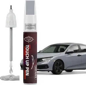 Lunar Silver Metallic (NHM) Touch Up Paint Pen Compatible with Honda Exact Color Match,in Brush & Pen,Car Paint Scratch Repair Kit for CRV/Civic/Accord/HRV//Odyssey