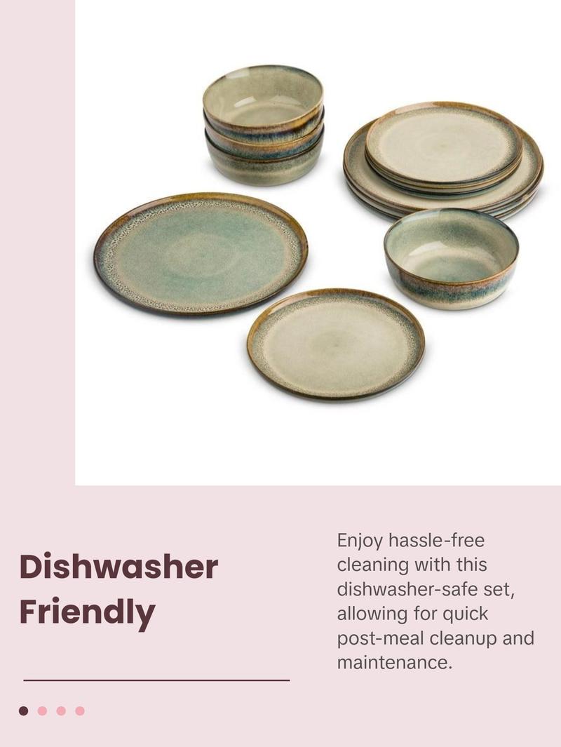 {AUTHENTIC} Yellowstone 12-Piece Ceramic Dinnerware Sets - variations yellowstone  dinnerware plate  bowl