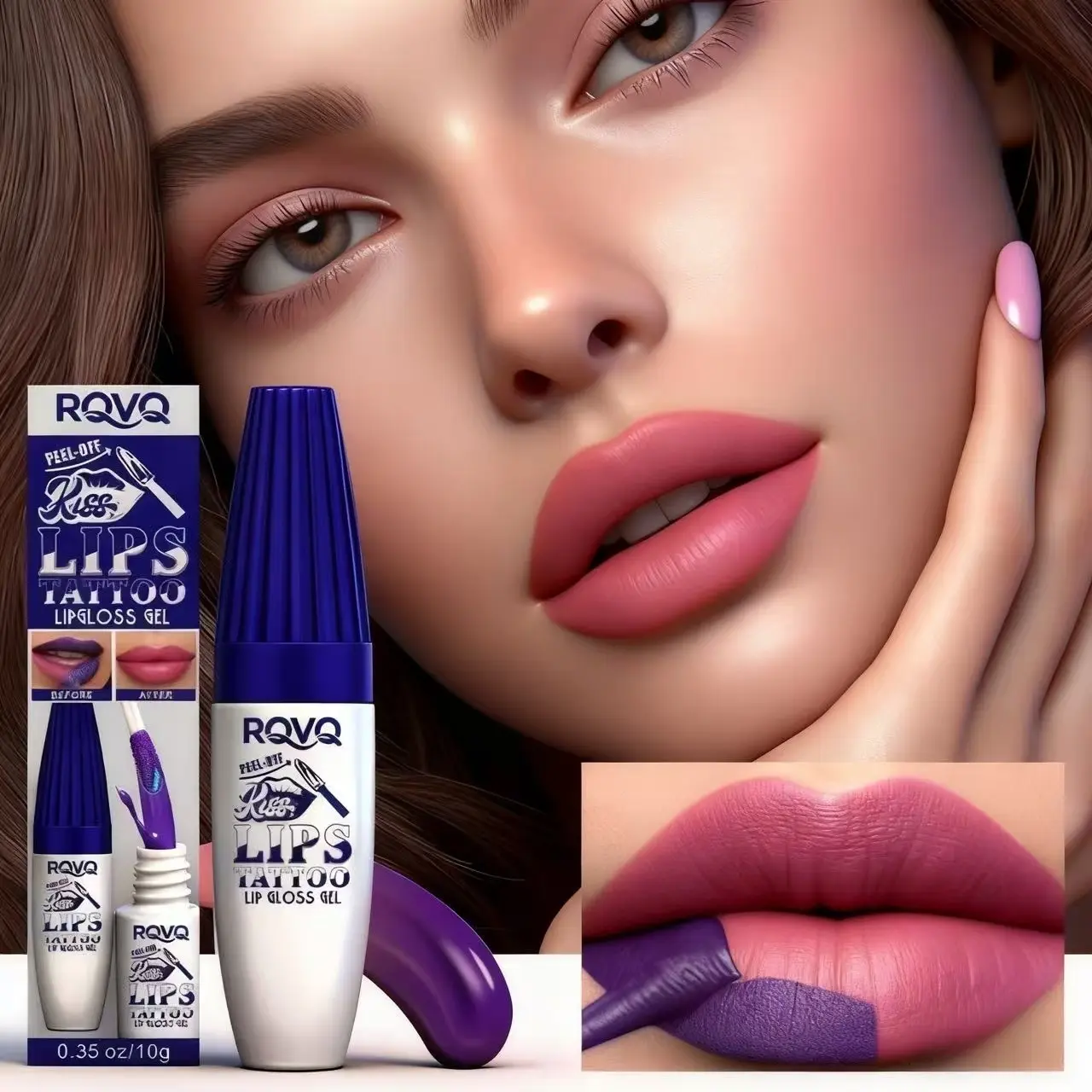 Peel Off Lip Tint Stain Long Lasting Transfer Proof Non Stick Cup Waterproof Portable Multiple Shades High Pigment Tattoo Lip Glaze