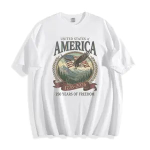 America 250th Anniversary 90s Graphic Style Tshirt, Y2k Oversized Patriotic USA Streetwear