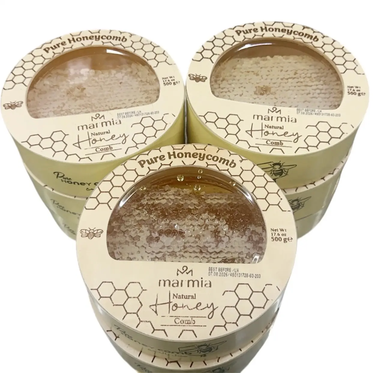 Marmia Natural Honey - Pure Honeycomb, Sweet and Delicious Flavor