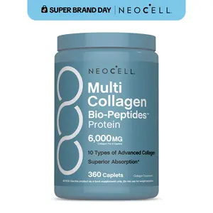 NeoCell Multi Collagen Peptides - 360 Caplets - Superior Absorption - Types I, II, III IV, VIII, X, XII, XXII - for Women and Men