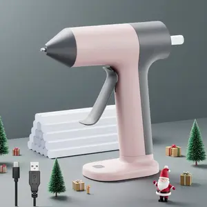 [The Best DIY Gifts]Cordless Hot Glue Gun, Rapid 30s Preheat with 20 Premium Glue Sticks, 2000mAh Type-C Rechargeable, Ideal for DIY Crafts, Home Repairs, and Gift Making Adhesives