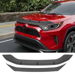[Fits 19-25 RAV4] 2PCS Hood Protector Compatible with 2019-2025 Toyota RAV4 Deflector (Not for 2026) Upgraded TPE Shield Hood Deflector Replacement for 2019-2025 Toyota RAV4 Accessories