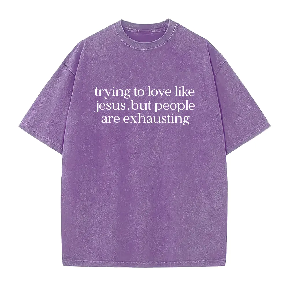 Washed T-shirt-Purple