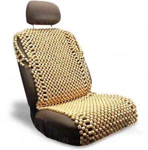 Zone Tech Royal Natural Wood Bead Seat Cover- Full Car Massage Cool Premium Comfort Cushion - Reduces Fatigue The Car, Truck or Your Office Chair