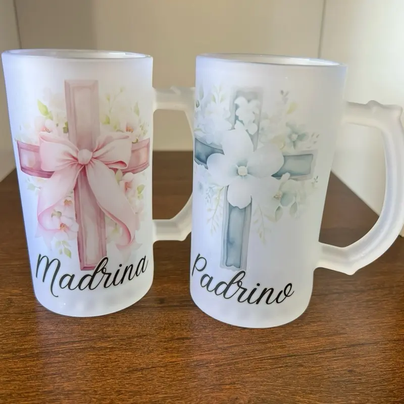 madrina y padrino 16 oz Frosted glass madrina y padrino 16 oz Frosted glass