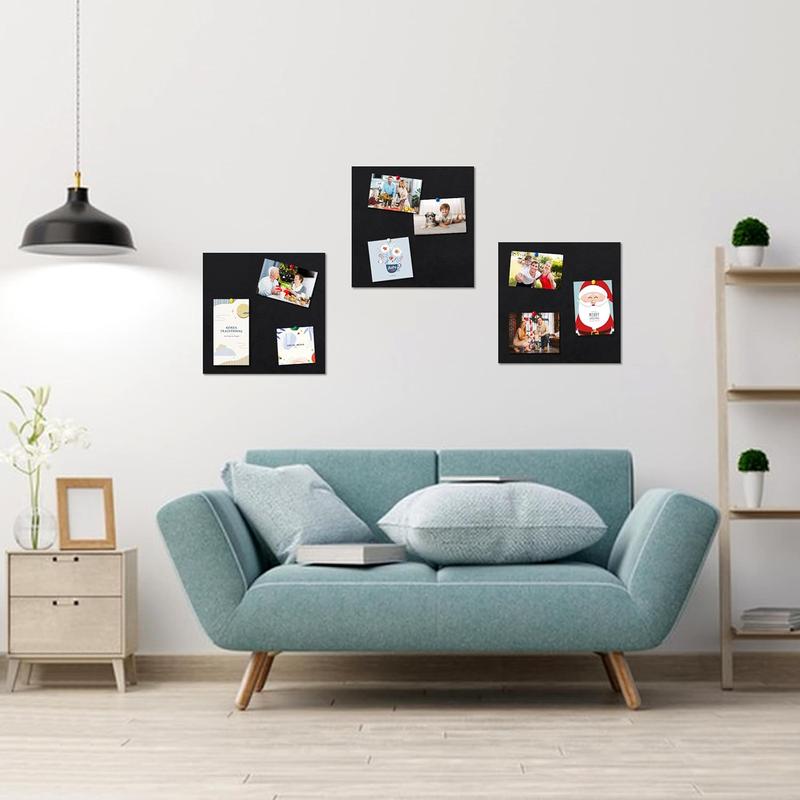 Cork Board, 6 Counts/pack Square Pin Board, Bulletin Board, Vision Board, Photo Board, Wall Decor for Home Office School, Home Decor Accessory