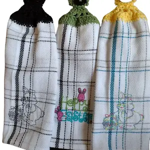 Easter Embroidered Double Hanging Kitchen Towels/Decorative Towel/Useful Towel/Drying Towel/Hand Towel