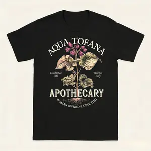 Aqua Tofana Funny Feminist Apothecary Vintage Design T-Shirt