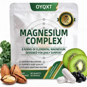 OYQXT Magnesium Complex Capsules, 500mg 8-in-1 High Absorption Formula for Sleep & Relaxation Support with Oregano