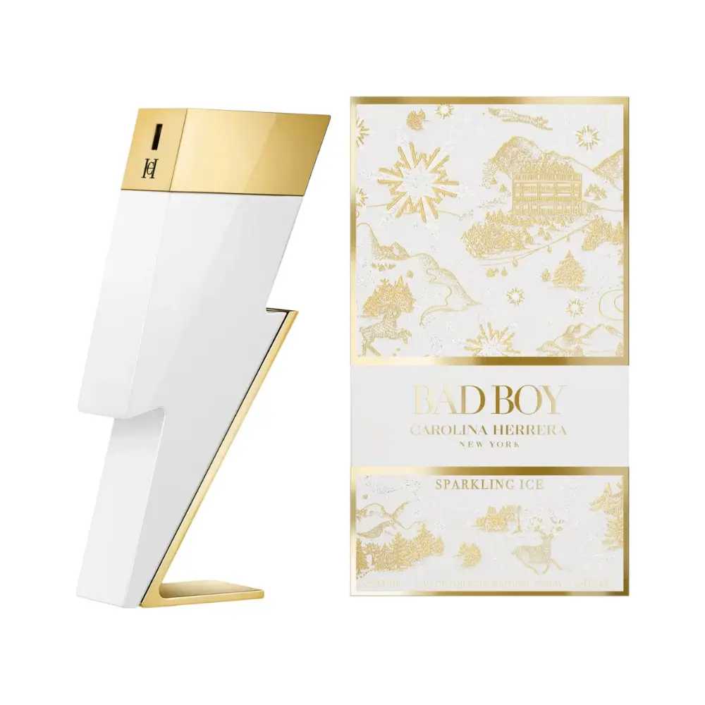 Carolina Herrera Bad Boy Sparkling Ice Eau de Toilette for Men 3.4 oz | Bergamot, Black Pepper & Tonka Bean Men's Cologne | Limited Edition Fragrance