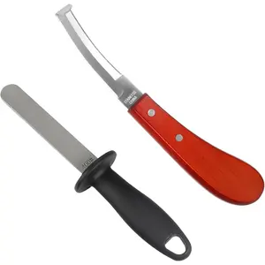 Hoof Knife with Sharpener Farrier Tools Kits Horse Goat Hoof Trimmers Suitable for Horse Donkey Cow Goat Animal Hooves