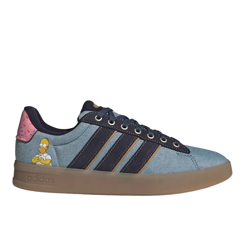 adidas Mens Grand Court Simpsons Sneakers Shoes Casual - White