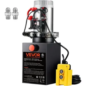 Mophorn 4 Quart Hydraulic Pump for Dump Trailer Hydraulic Power Unit 12V Hydraulic Pump Single Acting Dump Truck Hydraulic Pump(Plastic, 4 Quart/Single Acting)VEVOR Super Brand Day