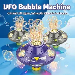 Ultimate UFO Bubble Machine Automatic Blower Toy with Colorful Lights for Viral Summer Pool Parties & Nighttime Poolside Vacations