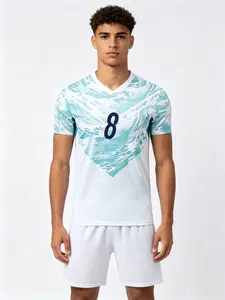 New Football Kit Set, Uefa Champions League Fan Gear, Men's Sports, Short Sleeve Shirt, Shorts, Training Wear, Match Dress, Soccer Equipment