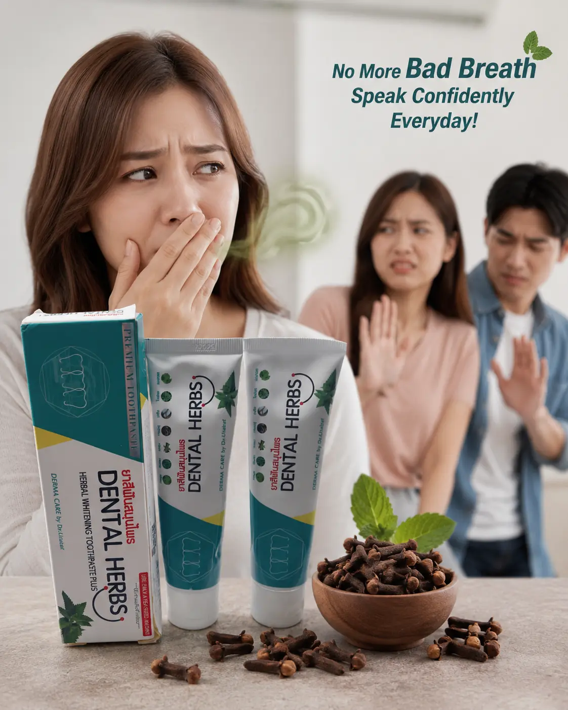 Dental Herbs Clove Toothpaste | Fresh Breath Confidence Formula | Herbal Oral Care for a Cleaner, Fresher Mouth