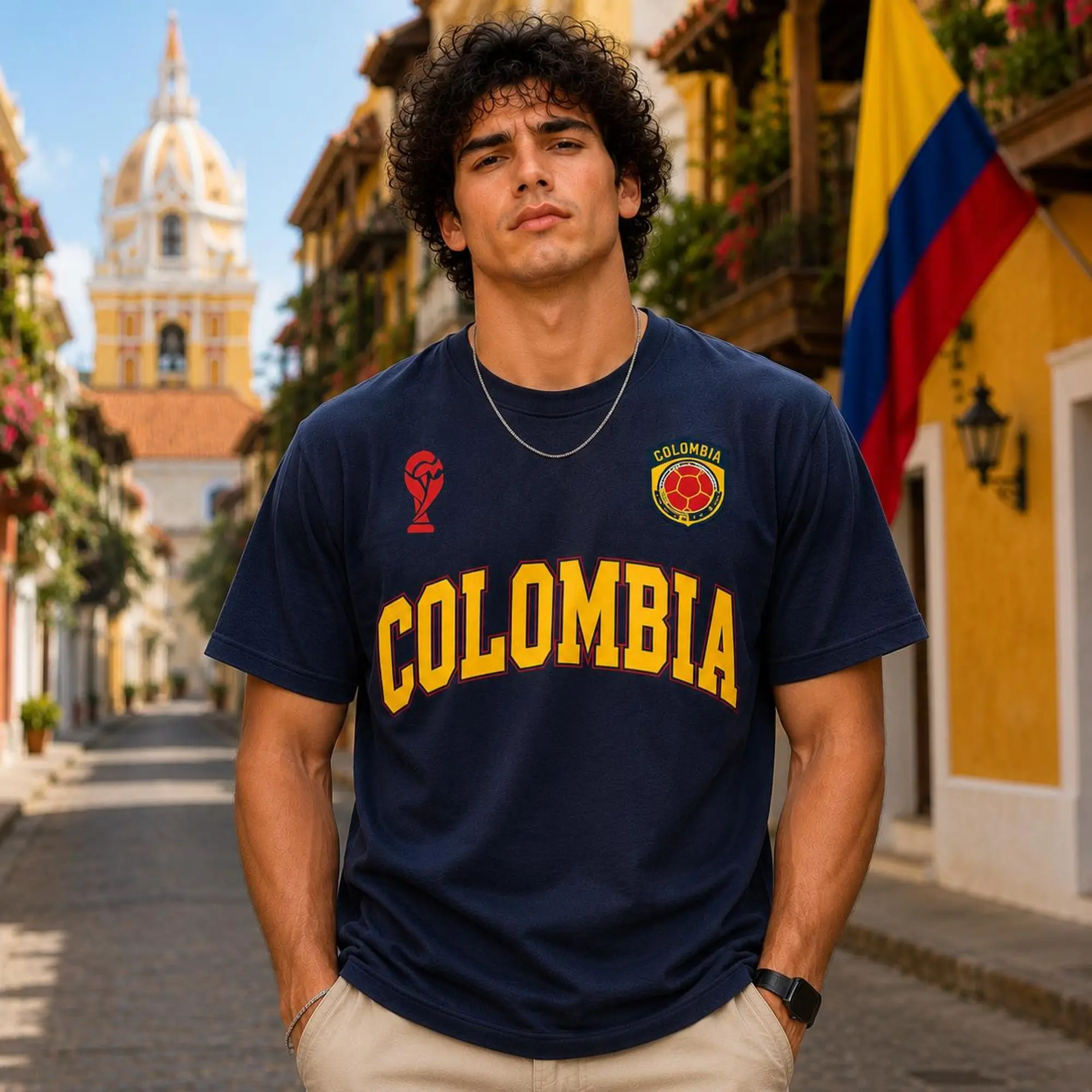 Colombia Soccer Fan Shirt, 2026 Football Supporter Tee, Yellow Match Day