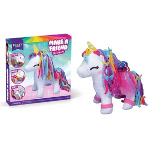 Make a Friend Unicorn Mini Sewing Kit Arts and Crafts for Kids Makes 1 Easy-to-Sew Stuffie with Accessories Bonus Travel Tote Included for Ages 6+