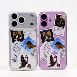 Suitable for iPhone 16 15 14 13 12 11 Pro Max Drake Album Cover and Track List Transparent Silicone Shockproof Phone Case Protection Protective