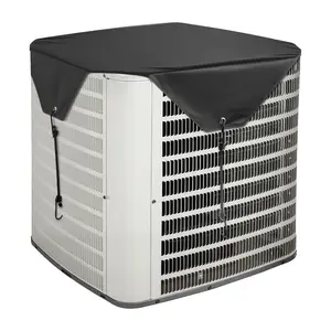 Summervibes VEVOR Air Conditioner Cover for Outside Units, 28x 28 inch Central AC Cover for Air Conditioning Unit, Top Universal Mesh Defender Rainproof Easy Install for Outdoor Outside All Seasons, Black