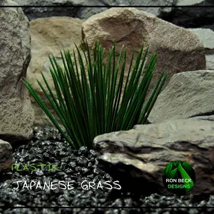 Artificial Japanese Grass – Artificial Reptile Snake Terrarium Habitat Fake Plant - Ron Beck Designs PRP414