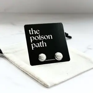 Howlite Earrings | Gold or Silver Crystal Stud Earrings | Clarity + Cleansing + Inner Peace