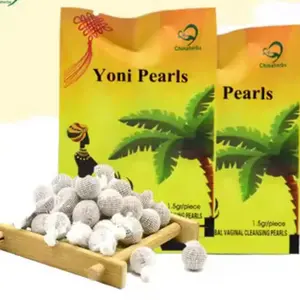 Organic Yoni Detox Pearls with Applicator - 10 Natural, Traditional Herbal Gentle Pearl-Form Intimate Cleansing Detox Product for Adults