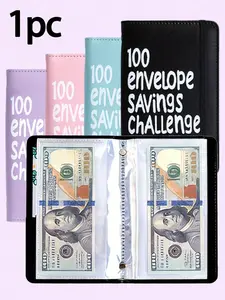 100 Envelopes 100-Day Savings Challenge Book and Mini Budget Folder with Cash Storage Envelopes - Savings Challenge Planner - Save $50 Daily for 100 Days, Total $5,050 - Customizable Dates/Envelope System