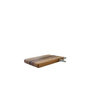 Stewart's Blocks and Boards Rectangular Natural Grains Ambrosia Maple-Canarywood-Wenge Cheese Slicer - 6x9x¾in, Stainless Steel Wire Cutter, Clean Slice, Gift Ready