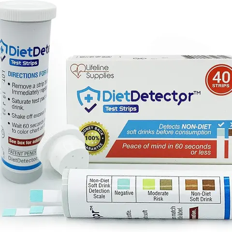 DietDetector Test Strips - Detects Non-Diet Soft Drinks Before Accidental Consumption - A Must Have for Diabetics and The Health Conscious - 40 Strips Per Box