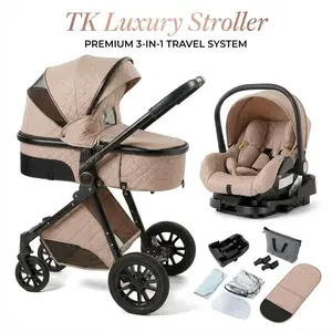 4-in-1 Portable & Foldable Baby with Sunshade, High Quality Lightweight Travel Babies Outdoor Activity, Easy Fold Travel and Shopping, Multifunctional Vintage Straw Convertible Car Seat Folding Wagon for single stroller running Seat Carrier Stroller