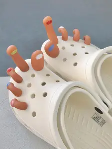 Novelty Cartoon Toes Design Shoe Decoration, 10 Counts Cute Shoe Decoration, Creative Shoe Decoration for Clogs, Croc Jibbitz