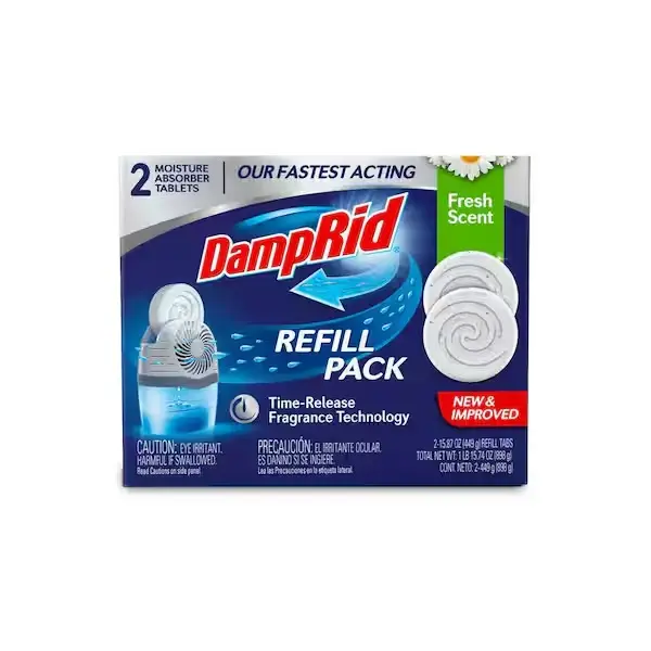 15.8 Oz. (2.26 lbs) Fresh Scent Drop-In Tab Moisture Absorber Refills, 2-Pack Home Care Supply for Dry & Fresh Home Environment, 24-Month Shelf Life, 2.26 Pounds