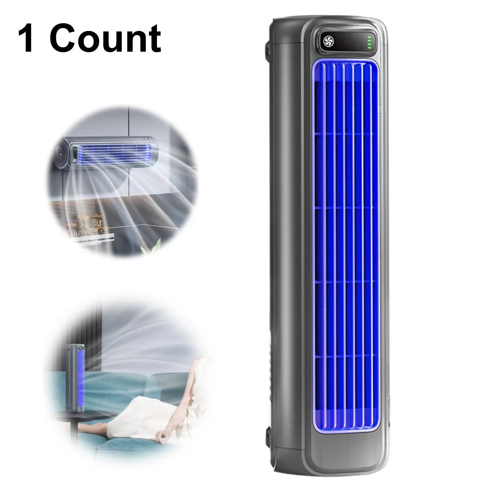 1 Portable Cooling Fan With 3 Speeds And LED Display For Indoor Patio Air Cooling Fan, Portable Floor Fan